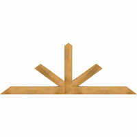 108"W x 40"H x 06"D x 6"F, 09/12 Pitch, Saratoga Rough Sawn Timber Gable Bracket, Western Red Cedar
