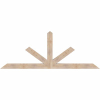 108"W x 40"H x 5 1/2"D x 5 1/2"F, 09/12 Pitch, Saratoga Smooth Timber Gable Bracket, Douglas Fir
