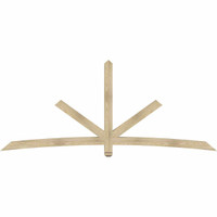 108"W x 45"H x 04"D x 4"F, 10/12 Pitch, Alberta Rough Sawn Timber Gable Bracket, Douglas Fir