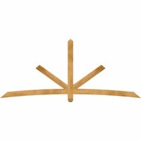 108"W x 45"H x 04"D x 4"F, 10/12 Pitch, Alberta Rough Sawn Timber Gable Bracket, Western Red Cedar