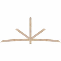 108"W x 45"H x 3 1/2"D x 3 1/2"F, 10/12 Pitch, Alberta Smooth Timber Gable Bracket, Douglas Fir