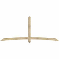 108"W x 45"H x 04"D x 4"F, 10/12 Pitch, Bellingham Rough Sawn Timber Gable Bracket, Douglas Fir