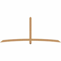 108"W x 45"H x 3 1/2"D x 3 1/2"F, 10/12 Pitch, Bellingham Smooth Timber Gable Bracket, Western Red Cedar