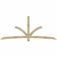 108"W x 45"H x 04"D x 4"F, 10/12 Pitch, Davenport Rough Sawn Timber Gable Bracket, Douglas Fir
