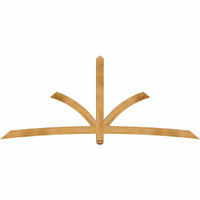 108"W x 45"H x 04"D x 4"F, 10/12 Pitch, Davenport Rough Sawn Timber Gable Bracket, Western Red Cedar