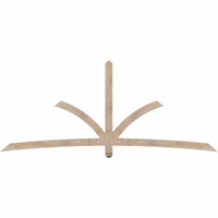 108"W x 45"H x 3 1/2"D x 3 1/2"F, 10/12 Pitch, Davenport Smooth Timber Gable Bracket, Douglas Fir