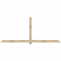 108"W x 45"H x 04"D x 4"F, 10/12 Pitch, Eugene Rough Sawn Timber Gable Bracket, Douglas Fir