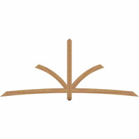 108"W x 45"H x 3 1/2"D x 3 1/2"F, 10/12 Pitch, Davenport Smooth Timber Gable Bracket, Western Red Cedar