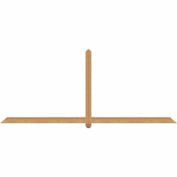 108"W x 45"H x 3 1/2"D x 3 1/2"F, 10/12 Pitch, Eugene Smooth Timber Gable Bracket, Western Red Cedar