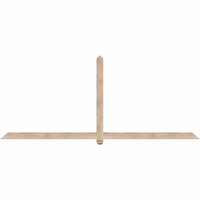 108"W x 45"H x 3 1/2"D x 3 1/2"F, 10/12 Pitch, Eugene Smooth Timber Gable Bracket, Douglas Fir