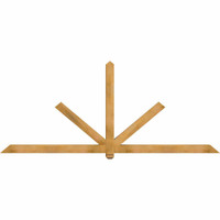 108"W x 45"H x 04"D x 4"F, 10/12 Pitch, Kennewick Rough Sawn Timber Gable Bracket, Western Red Cedar