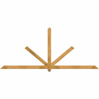 108"W x 45"H x 3 1/2"D x 3 1/2"F, 10/12 Pitch, Kennewick Smooth Timber Gable Bracket, Western Red Cedar