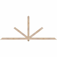 108"W x 45"H x 3 1/2"D x 3 1/2"F, 10/12 Pitch, Kennewick Smooth Timber Gable Bracket, Douglas Fir
