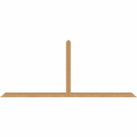 108"W x 45"H x 3 1/2"D x 3 1/2"F, 10/12 Pitch, Portland Smooth Timber Gable Bracket, Western Red Cedar