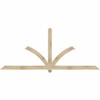 108"W x 45"H x 04"D x 4"F, 10/12 Pitch, Redmond Rough Sawn Timber Gable Bracket, Douglas Fir