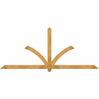 108"W x 45"H x 04"D x 4"F, 10/12 Pitch, Redmond Rough Sawn Timber Gable Bracket, Western Red Cedar