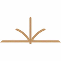 108"W x 45"H x 3 1/2"D x 3 1/2"F, 10/12 Pitch, Redmond Smooth Timber Gable Bracket, Western Red Cedar