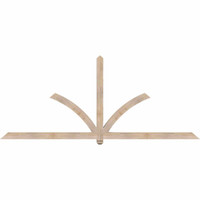 108"W x 45"H x 3 1/2"D x 3 1/2"F, 10/12 Pitch, Redmond Smooth Timber Gable Bracket, Douglas Fir
