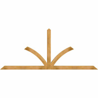 108"W x 45"H x 04"D x 4"F, 10/12 Pitch, Richland Rough Sawn Timber Gable Bracket, Western Red Cedar