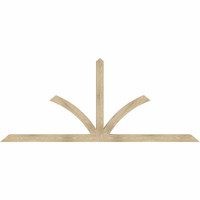 108"W x 45"H x 04"D x 4"F, 10/12 Pitch, Richland Rough Sawn Timber Gable Bracket, Douglas Fir
