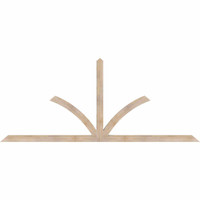 108"W x 45"H x 3 1/2"D x 3 1/2"F, 10/12 Pitch, Richland Smooth Timber Gable Bracket, Douglas Fir