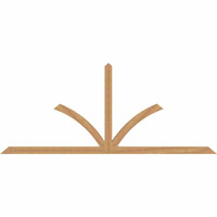 108"W x 45"H x 3 1/2"D x 3 1/2"F, 10/12 Pitch, Richland Smooth Timber Gable Bracket, Western Red Cedar