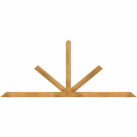 108"W x 45"H x 04"D x 4"F, 10/12 Pitch, Saratoga Rough Sawn Timber Gable Bracket, Western Red Cedar