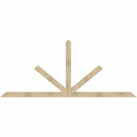 108"W x 45"H x 04"D x 4"F, 10/12 Pitch, Saratoga Rough Sawn Timber Gable Bracket, Douglas Fir