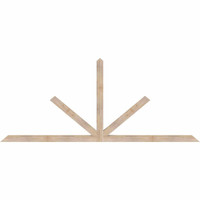108"W x 45"H x 3 1/2"D x 3 1/2"F, 10/12 Pitch, Saratoga Smooth Timber Gable Bracket, Douglas Fir