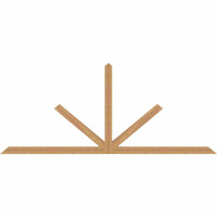 108"W x 45"H x 3 1/2"D x 3 1/2"F, 10/12 Pitch, Saratoga Smooth Timber Gable Bracket, Western Red Cedar