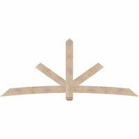 108"W x 45"H x 3 1/2"D x 5 1/2"F, 10/12 Pitch, Alberta Smooth Timber Gable Bracket, Douglas Fir