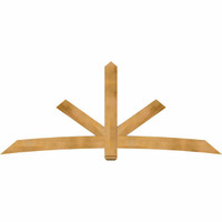 108"W x 45"H x 04"D x 6"F, 10/12 Pitch, Alberta Rough Sawn Timber Gable Bracket, Western Red Cedar