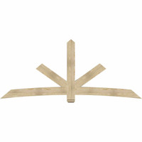 108"W x 45"H x 04"D x 6"F, 10/12 Pitch, Alberta Rough Sawn Timber Gable Bracket, Douglas Fir