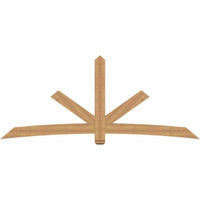 108"W x 45"H x 3 1/2"D x 5 1/2"F, 10/12 Pitch, Alberta Smooth Timber Gable Bracket, Western Red Cedar