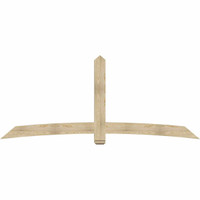 108"W x 45"H x 04"D x 6"F, 10/12 Pitch, Bellingham Rough Sawn Timber Gable Bracket, Douglas Fir