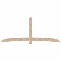 108"W x 45"H x 3 1/2"D x 5 1/2"F, 10/12 Pitch, Bellingham Smooth Timber Gable Bracket, Douglas Fir