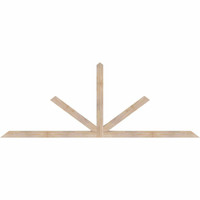 108"W x 40"H x 3 1/2"D x 3 1/2"F, 09/12 Pitch, Saratoga Smooth Timber Gable Bracket, Douglas Fir