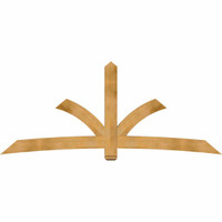108"W x 45"H x 04"D x 6"F, 10/12 Pitch, Davenport Rough Sawn Timber Gable Bracket, Western Red Cedar