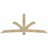 108"W x 45"H x 04"D x 6"F, 10/12 Pitch, Davenport Rough Sawn Timber Gable Bracket, Douglas Fir