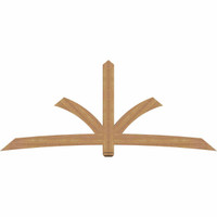 108"W x 45"H x 3 1/2"D x 5 1/2"F, 10/12 Pitch, Davenport Smooth Timber Gable Bracket, Western Red Cedar