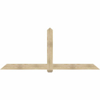 108"W x 45"H x 04"D x 6"F, 10/12 Pitch, Eugene Rough Sawn Timber Gable Bracket, Douglas Fir
