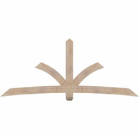108"W x 45"H x 3 1/2"D x 5 1/2"F, 10/12 Pitch, Davenport Smooth Timber Gable Bracket, Douglas Fir