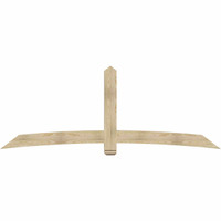 108"W x 40"H x 04"D x 6"F, 09/12 Pitch, Bellingham Rough Sawn Timber Gable Bracket, Douglas Fir