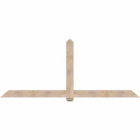 108"W x 45"H x 3 1/2"D x 5 1/2"F, 10/12 Pitch, Eugene Smooth Timber Gable Bracket, Douglas Fir