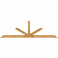108"W x 31"H x 04"D x 4"F, 07/12 Pitch, Saratoga Rough Sawn Timber Gable Bracket, Western Red Cedar