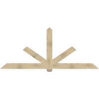 108"W x 45"H x 04"D x 6"F, 10/12 Pitch, Kennewick Rough Sawn Timber Gable Bracket, Douglas Fir