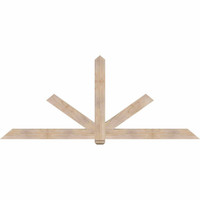 108"W x 45"H x 3 1/2"D x 5 1/2"F, 10/12 Pitch, Kennewick Smooth Timber Gable Bracket, Douglas Fir