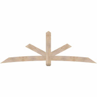 108"W x 36"H x 3 1/2"D x 5 1/2"F, 08/12 Pitch, Alberta Smooth Timber Gable Bracket, Douglas Fir