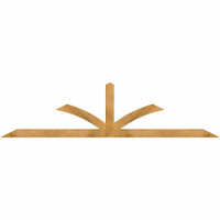 108"W x 27"H x 04"D x 4"F, 06/12 Pitch, Richland Rough Sawn Timber Gable Bracket, Western Red Cedar
