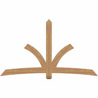 96"W x 56"H x 3 1/2"D x 5 1/2"F, 14/12 Pitch, Davenport Smooth Timber Gable Bracket, Western Red Cedar